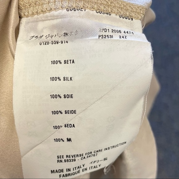 PRADA Silk Strapless Pleated Waterfall Design Mini Dress - 2 - Picture 7 of 10